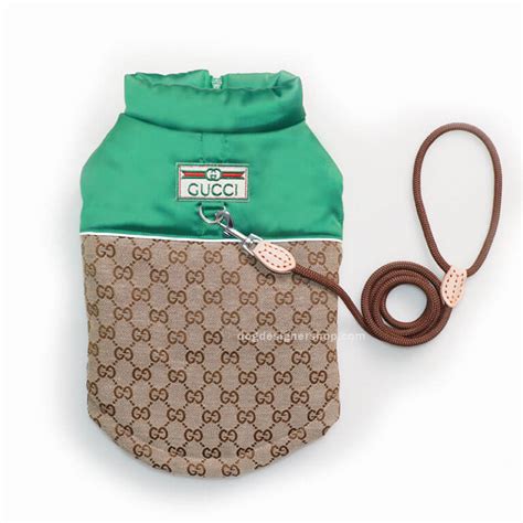 fake gucci dog carrier|designer dog coats gucci.